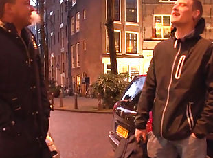 Bulky Amsterdam hooker cockriding tourist