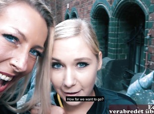 German mom pick up teen for lesbian date